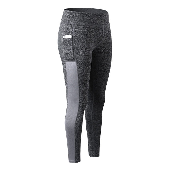 High-Waist Seamless Yoga Leggings with Pocket