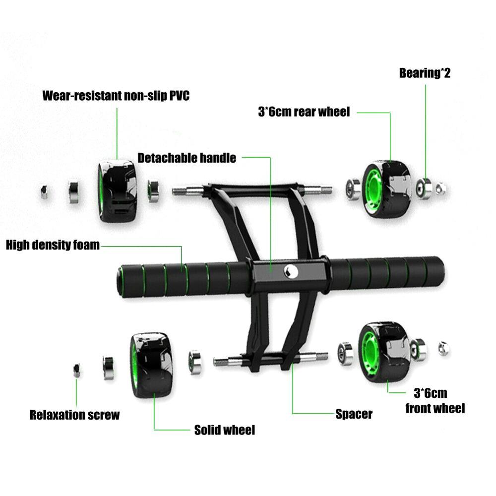 Four-Wheel Ab Roller for Core Training