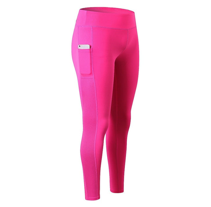 High-Waist Seamless Yoga Leggings with Pocket