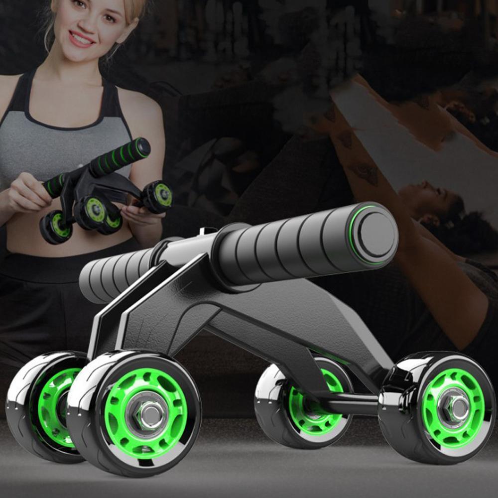 Four-Wheel Ab Roller for Core Training