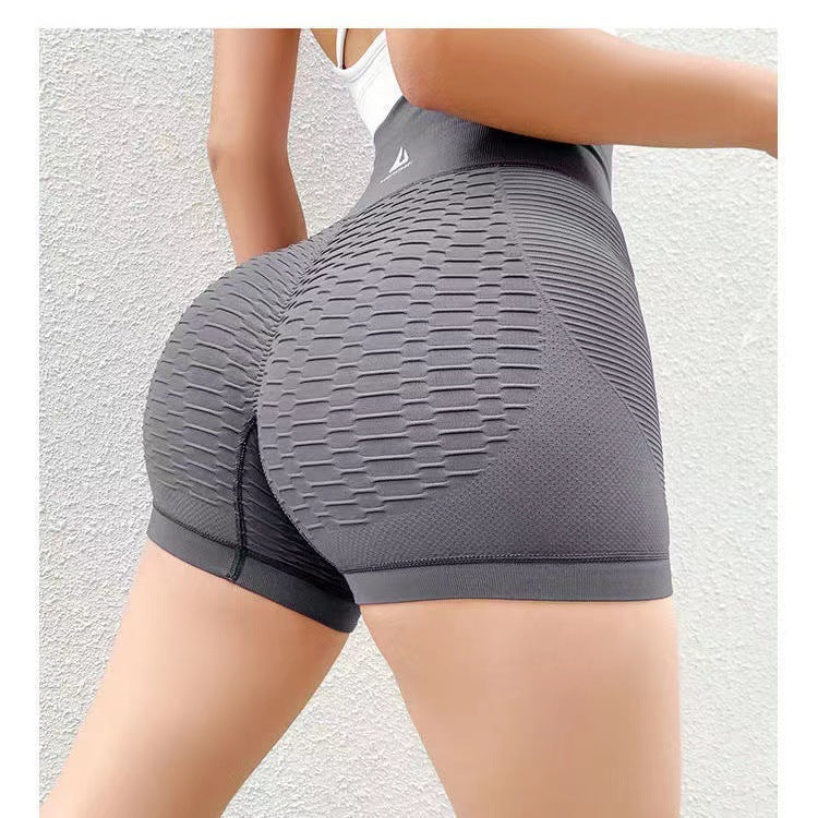 Grid Design High-Waist Shorts for Women