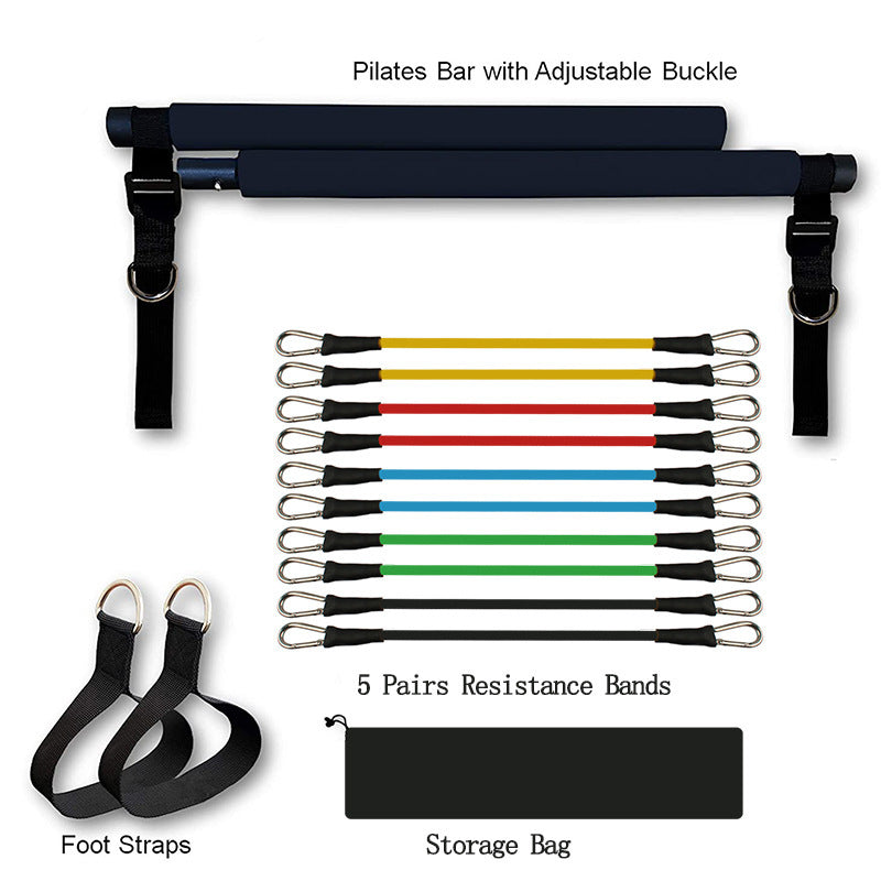 Portable Pilates Bar Kit with Resistance Bands