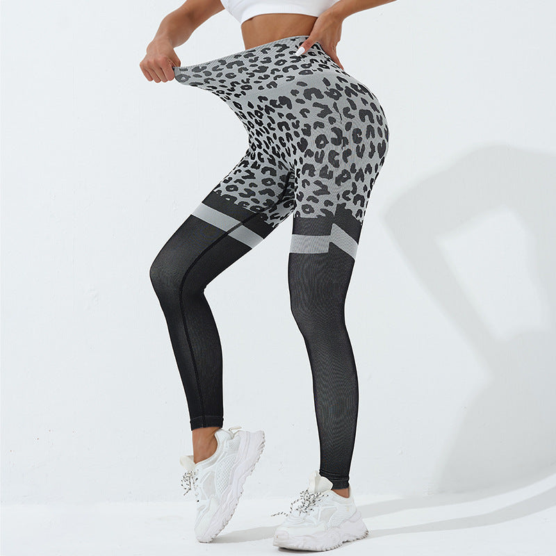 Leopard Print Fitness Pants for Women