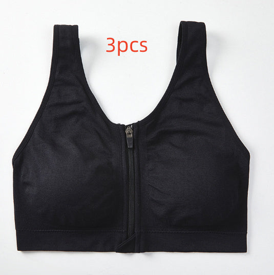 Front Zipper Sports Bra