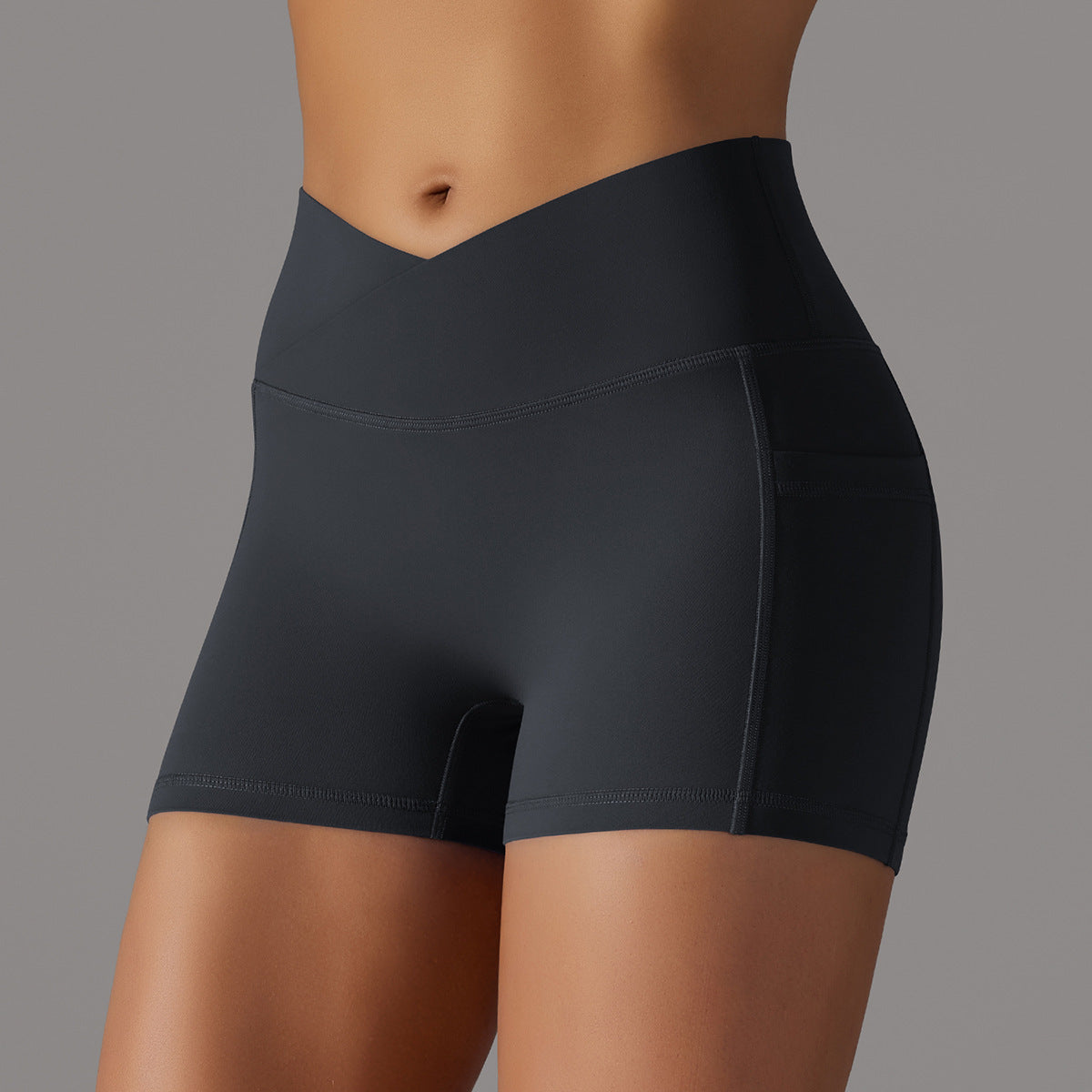 Yoga Shorts with Phone Pocket