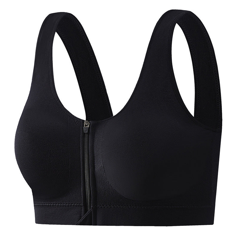 Front Zipper Sports Bra