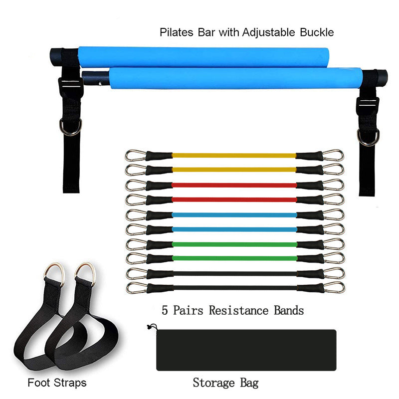 Portable Pilates Bar Kit with Resistance Bands