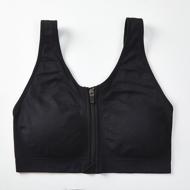 Front Zipper Sports Bra